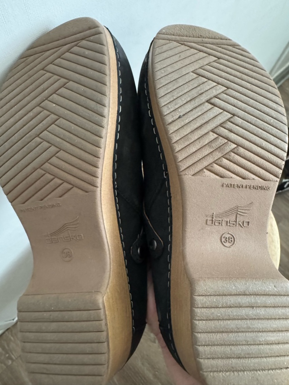 Dansko Black Nubuck Slip-On Clog with Buckle - Picture 4 of 4